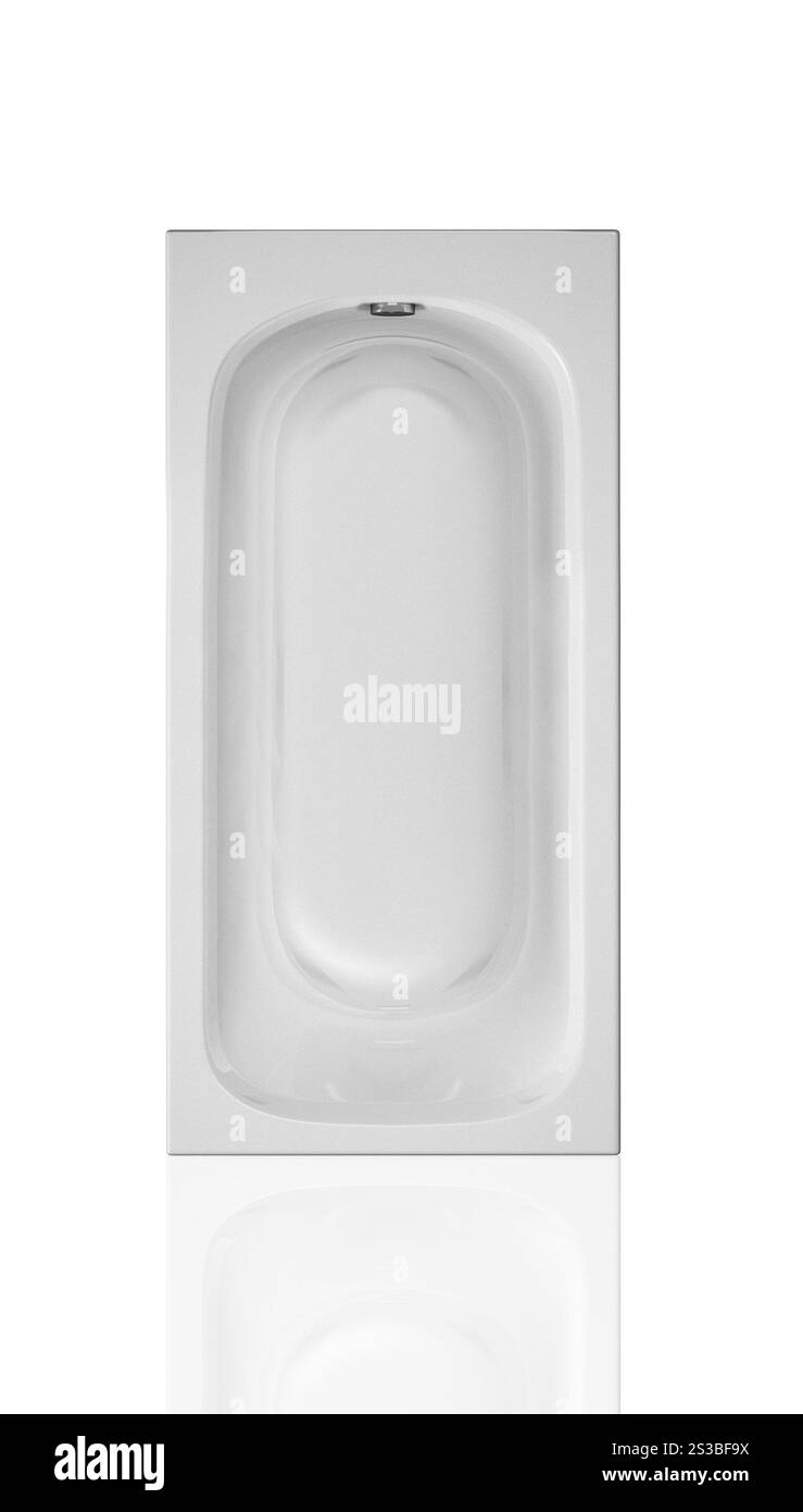 Badewanne isoliert auf weißem Hintergrund. Badewanne auf weißem Hintergrund Stockfoto
