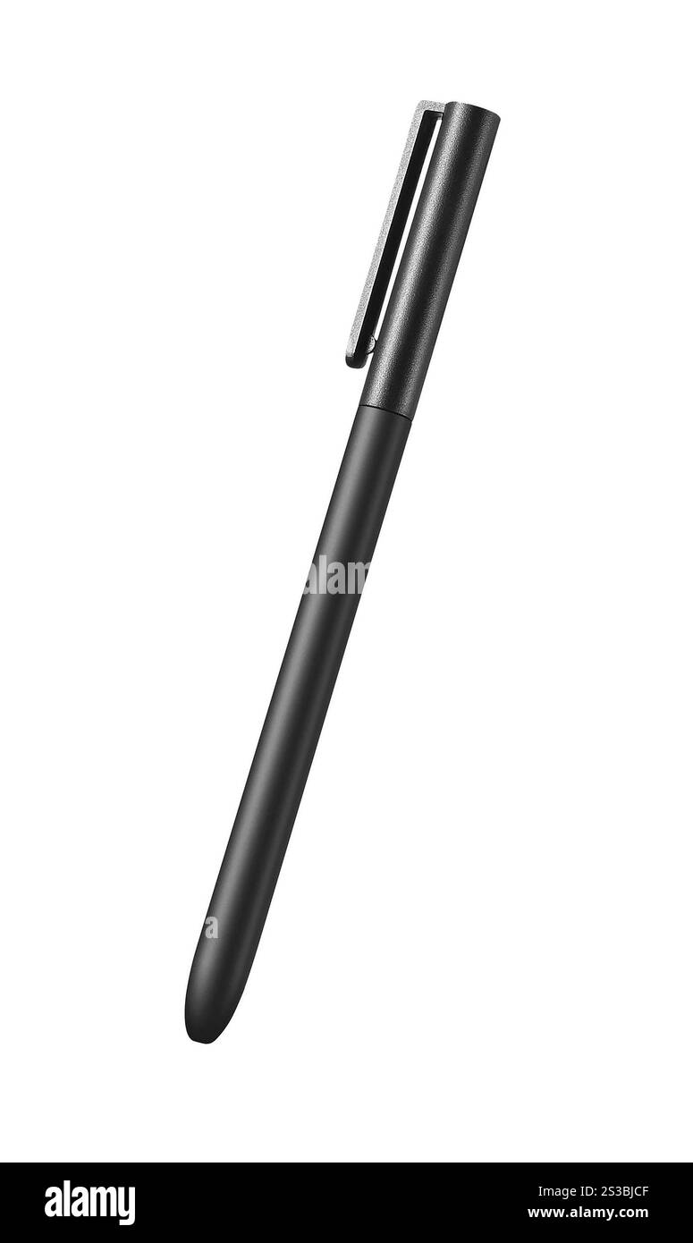 Nahaufnahme des schwarzen Stifts isoliert Stockfoto