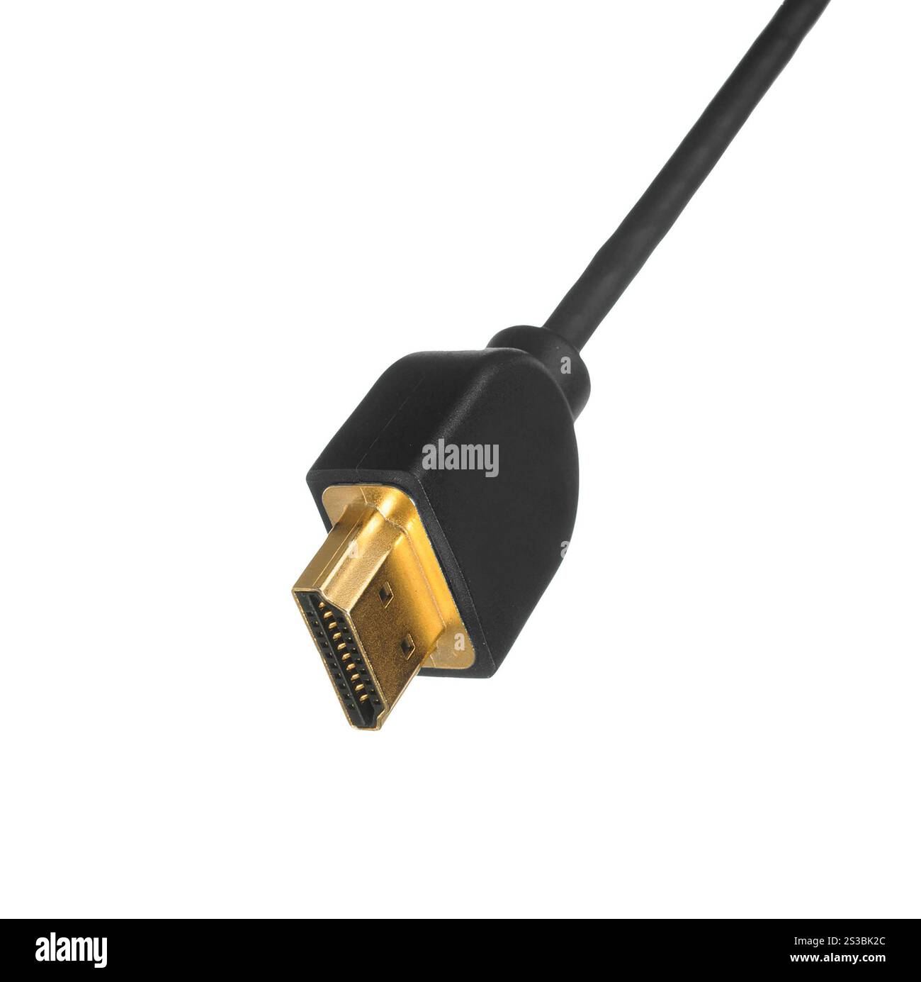 Tech-Kabel mit isoliertem Stecker auf weißem Hintergrund Stockfoto Tech-Kabel mit isoliertem Stecker auf weißem Hintergrund Stockfoto