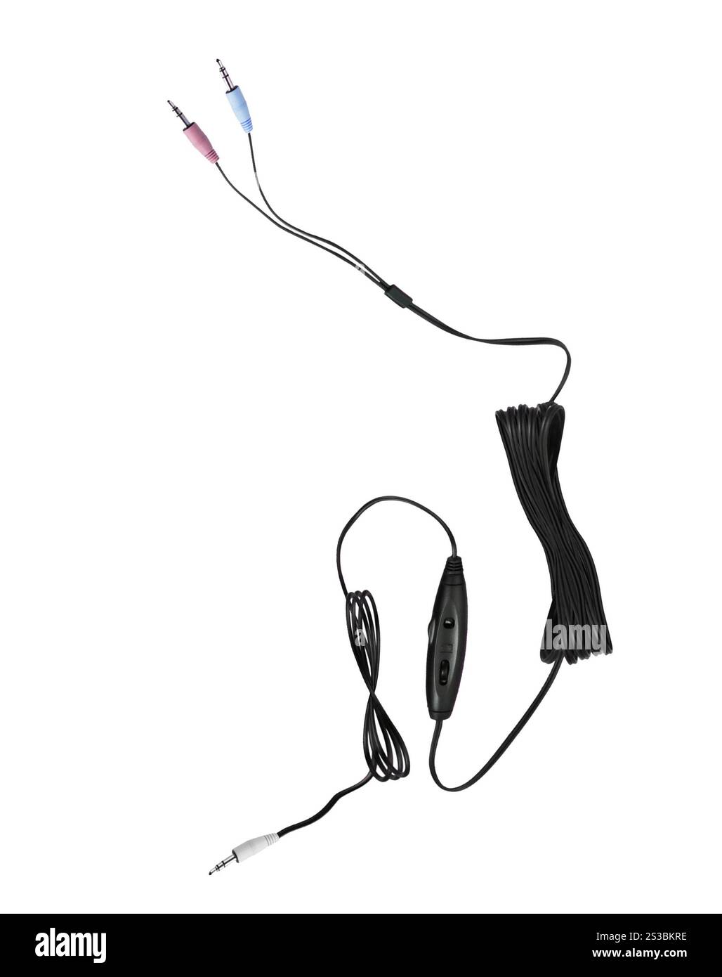 Kabel für Multimedia isoliert auf weißem Hintergrund. Kabel für Multimedia isoliert Stockfoto