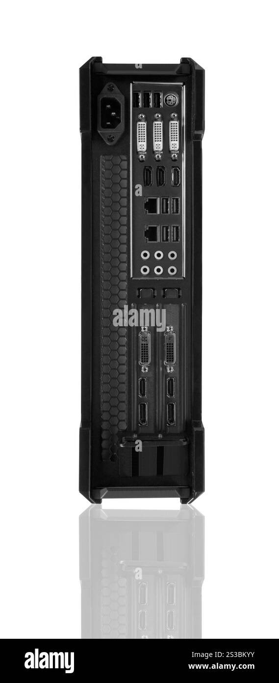 Composite- und Component-Output-Verbindungen Stockfoto