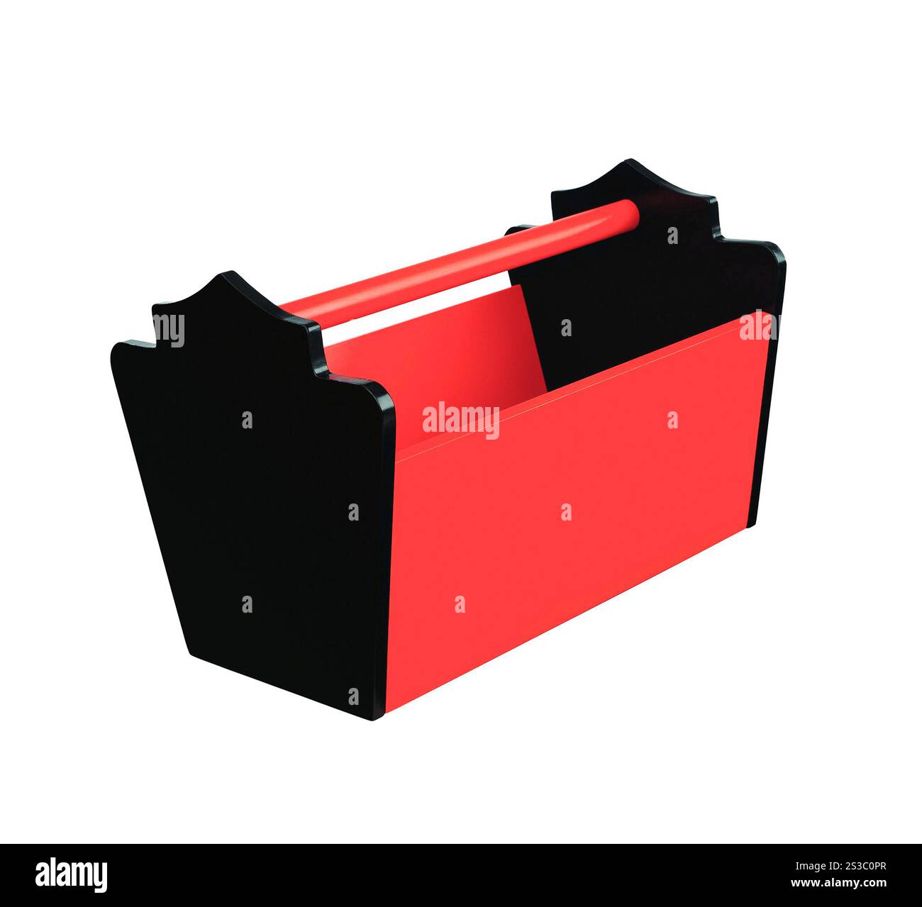 Werkzeugkasten isoliert auf weißem Hintergrund. Werkzeugkasten isoliert Stockfoto