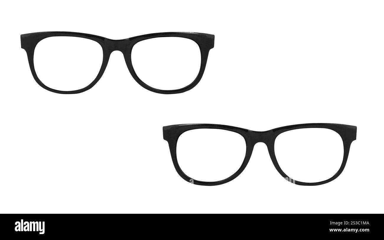 Gläser isoliert auf weißem Hintergrund. Gläser isoliert auf weiß Stockfoto