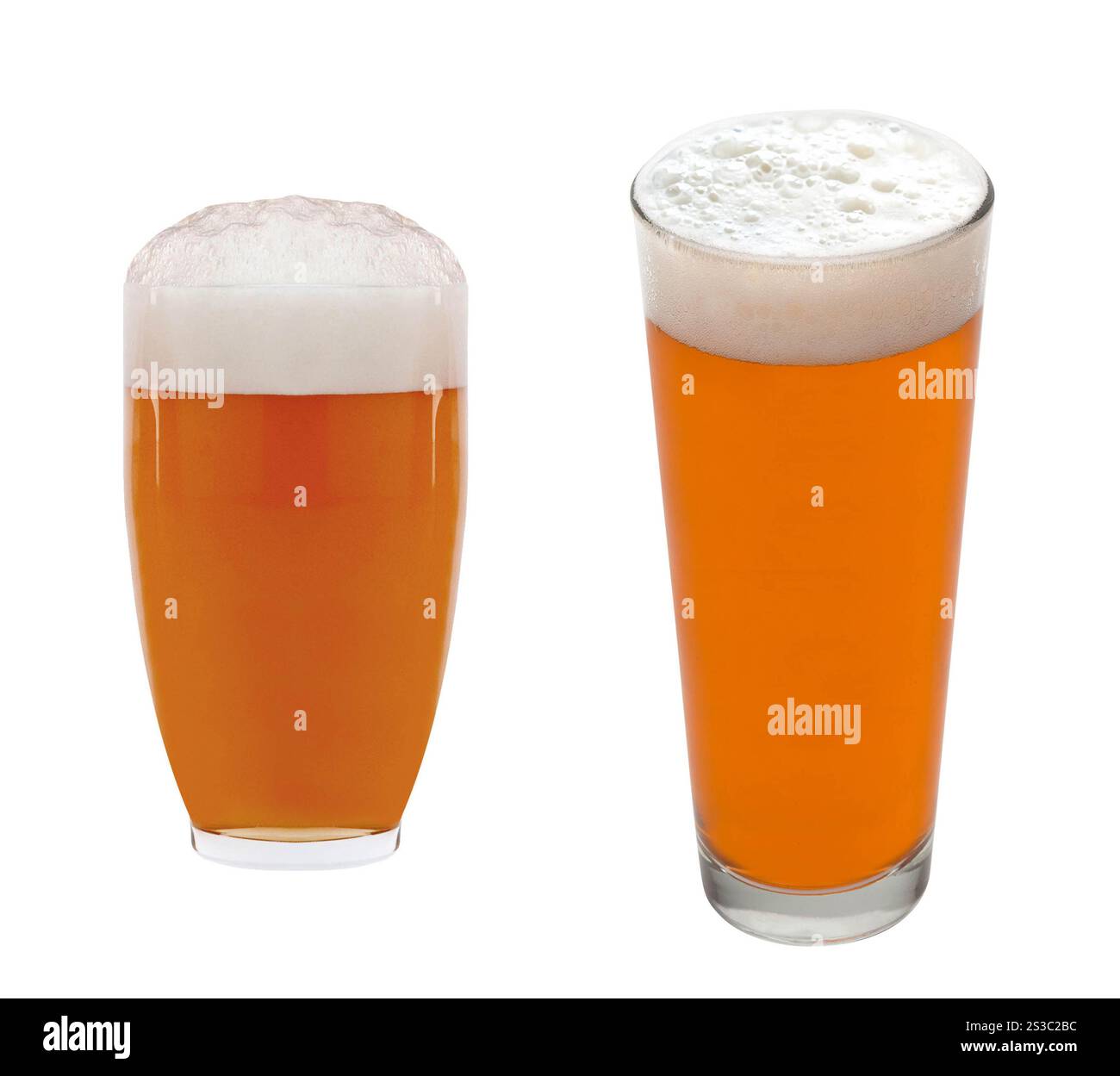 Gläser Bier. Ein Glas Bier Stockfoto