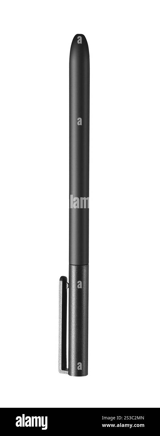 Nahaufnahme des schwarzen Stifts isoliert Stockfoto