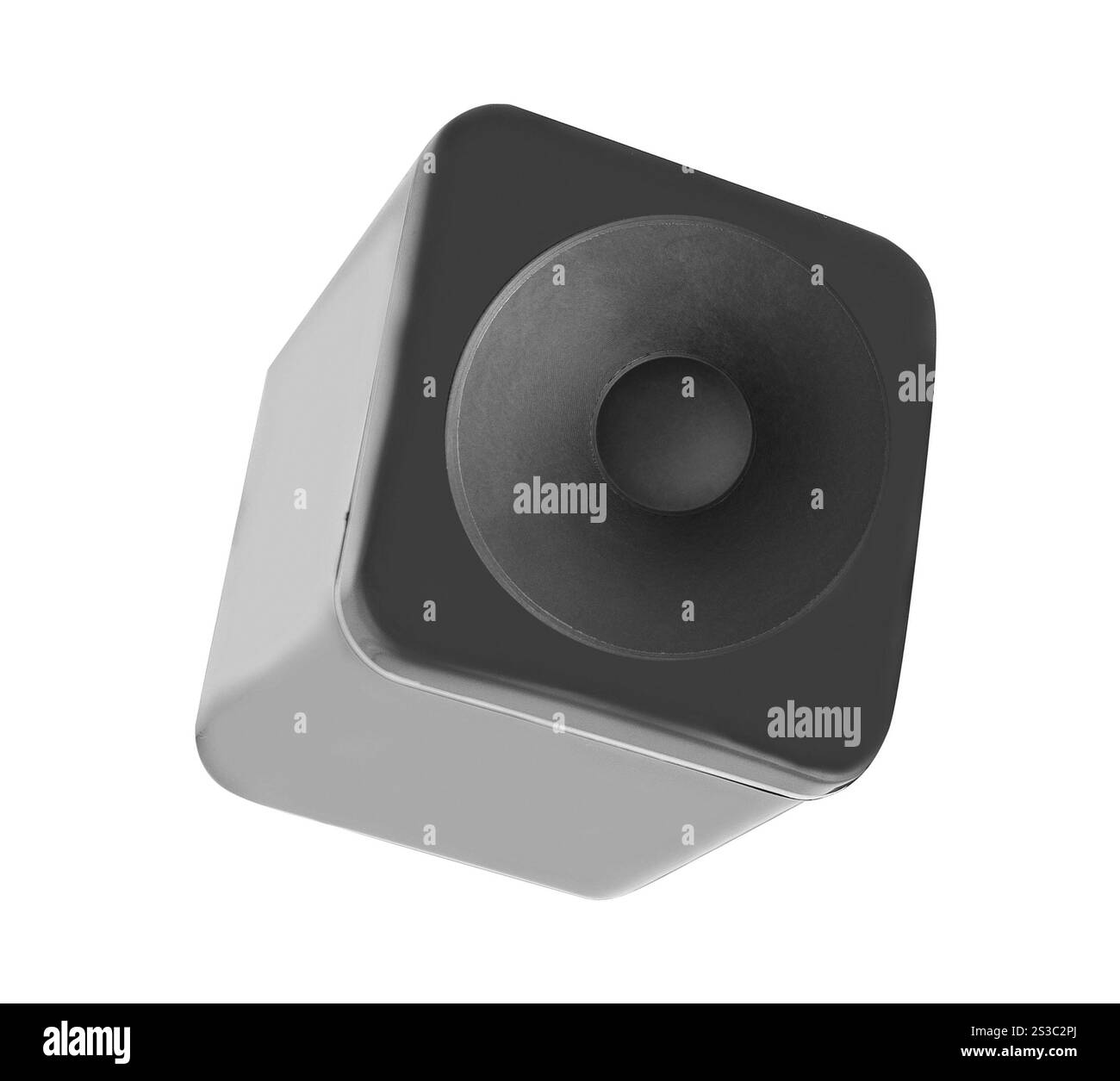 Musiksäule isoliert auf weißem Hintergrund. Musiksäule isoliert Stockfoto