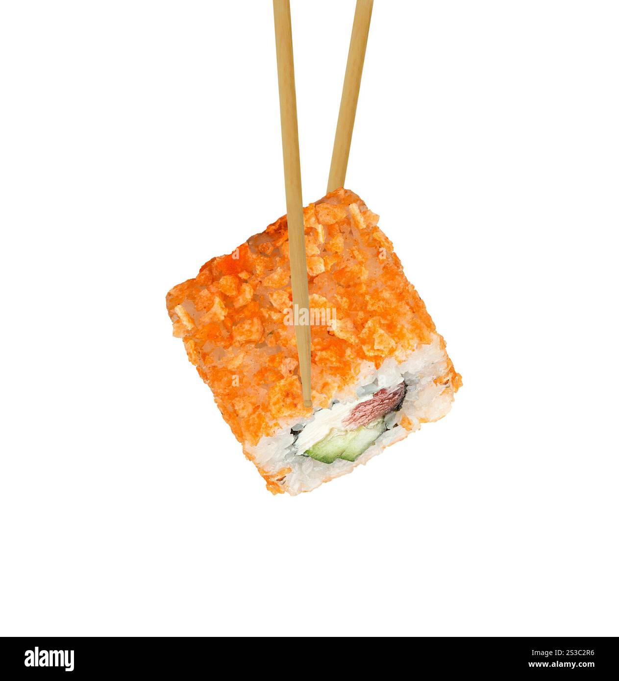 Sushi isoliert auf weißem Hintergrund Stockfoto
