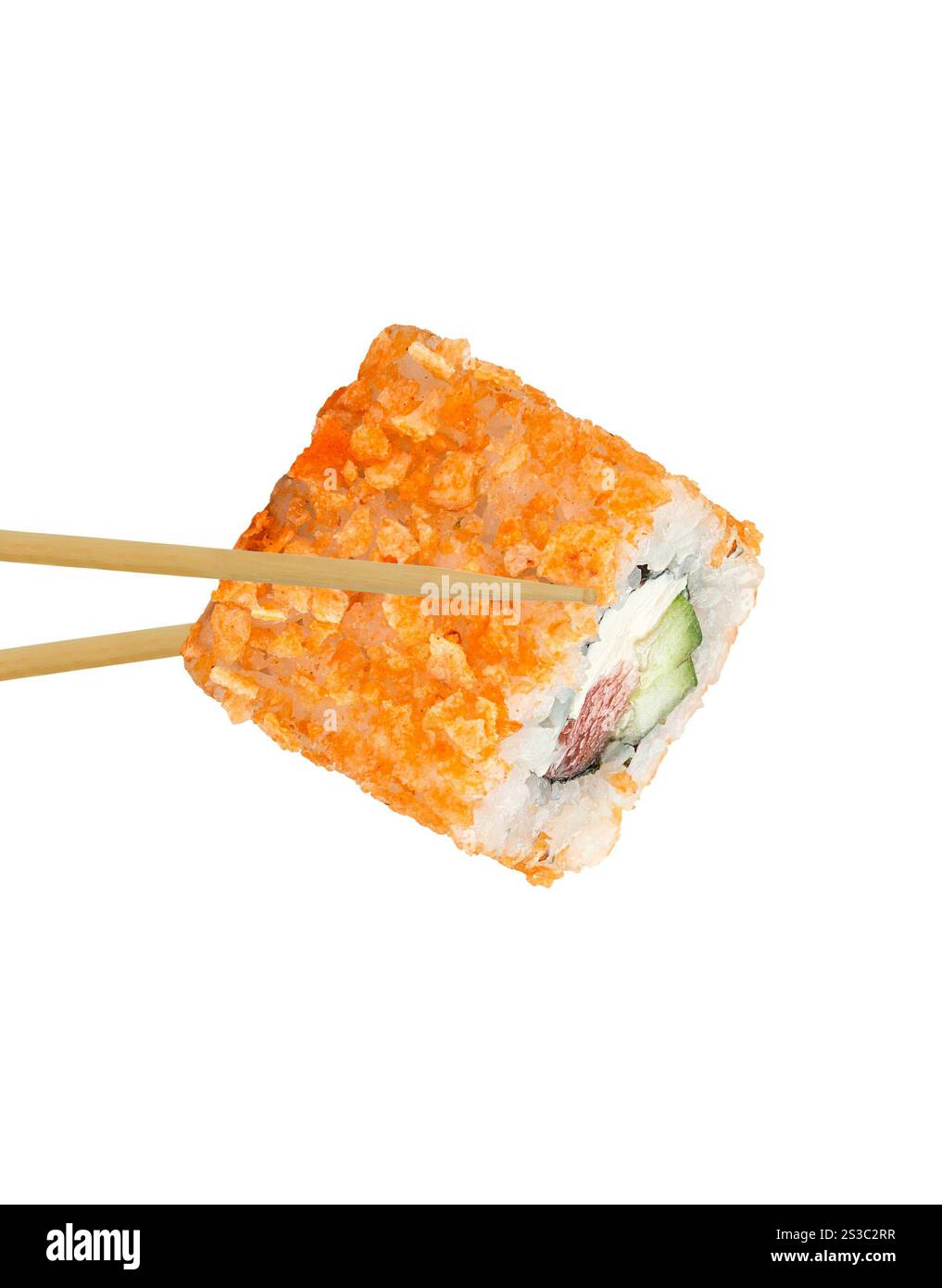 Sushi isoliert auf weißem Hintergrund. Sushi auf weißem Hintergrund Stockfoto
