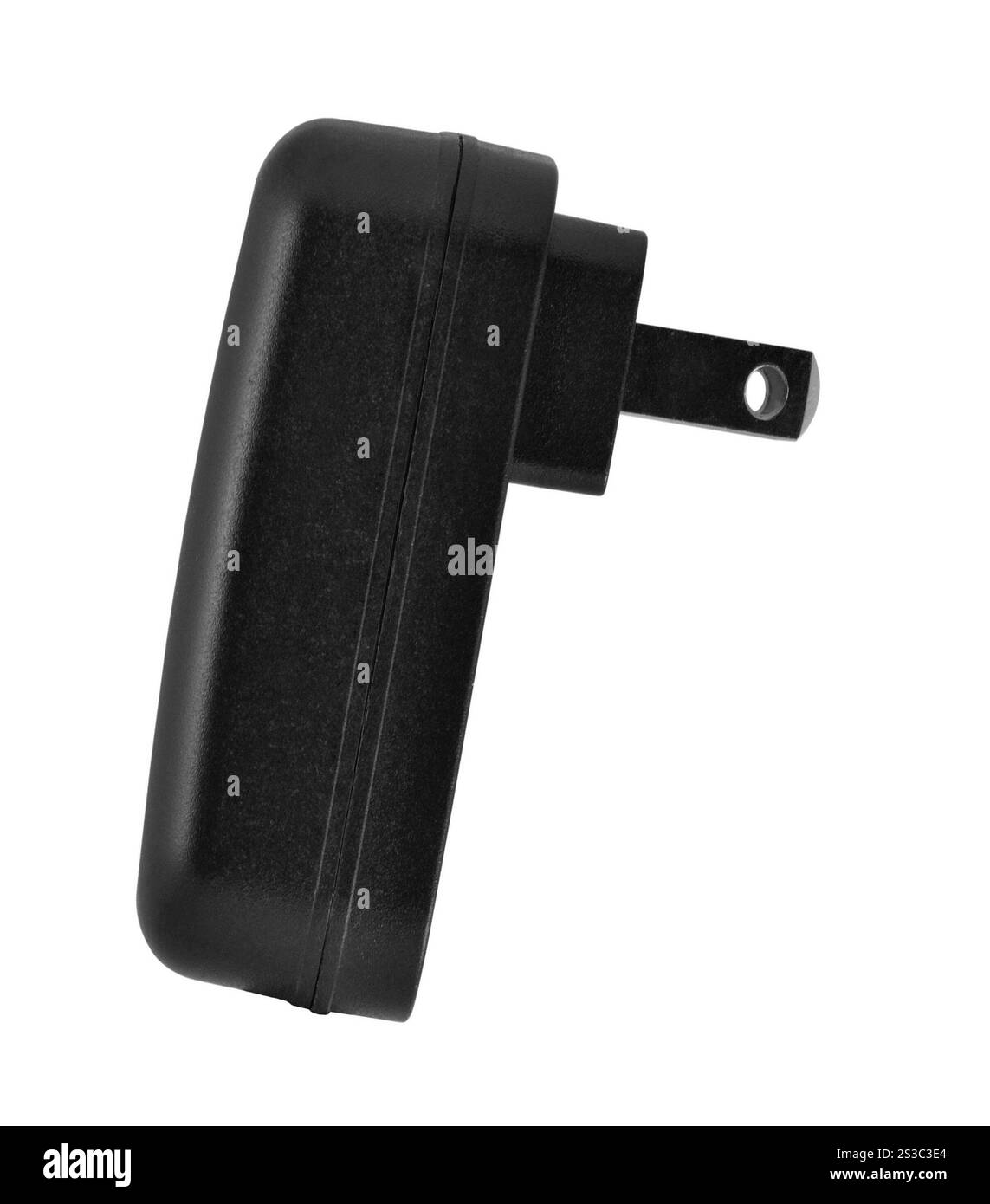Mobiltelefon-Ladegerät isoliert auf weißem Hintergrund. Ladegerät für Mobiltelefone isoliert Stockfoto