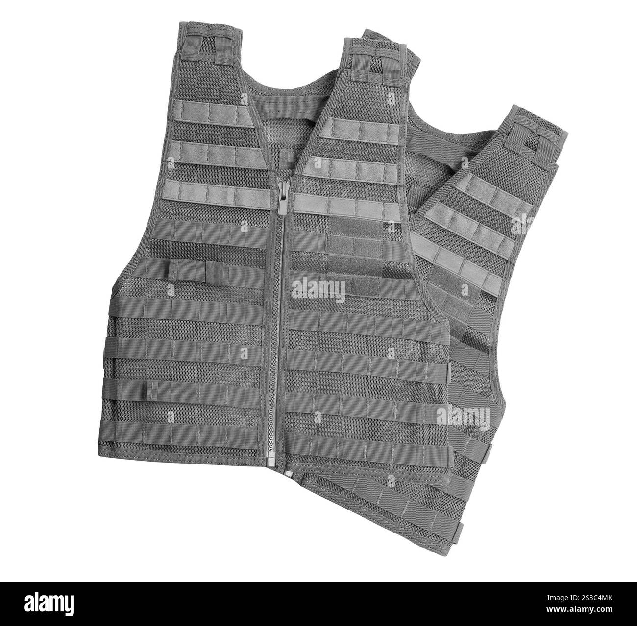 Kugelsichere Weste isoliert auf weißem Hintergrund. Kugelsichere Weste isoliert Stockfoto