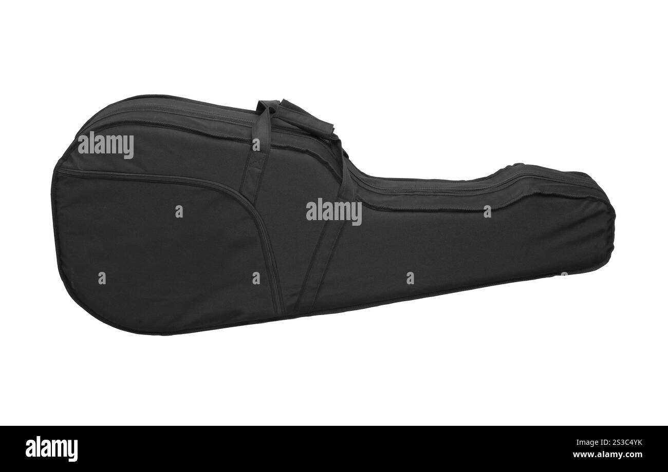 Gitarrentasche isoliert auf weißem Hintergrund. Gitarrentasche isoliert Stockfoto