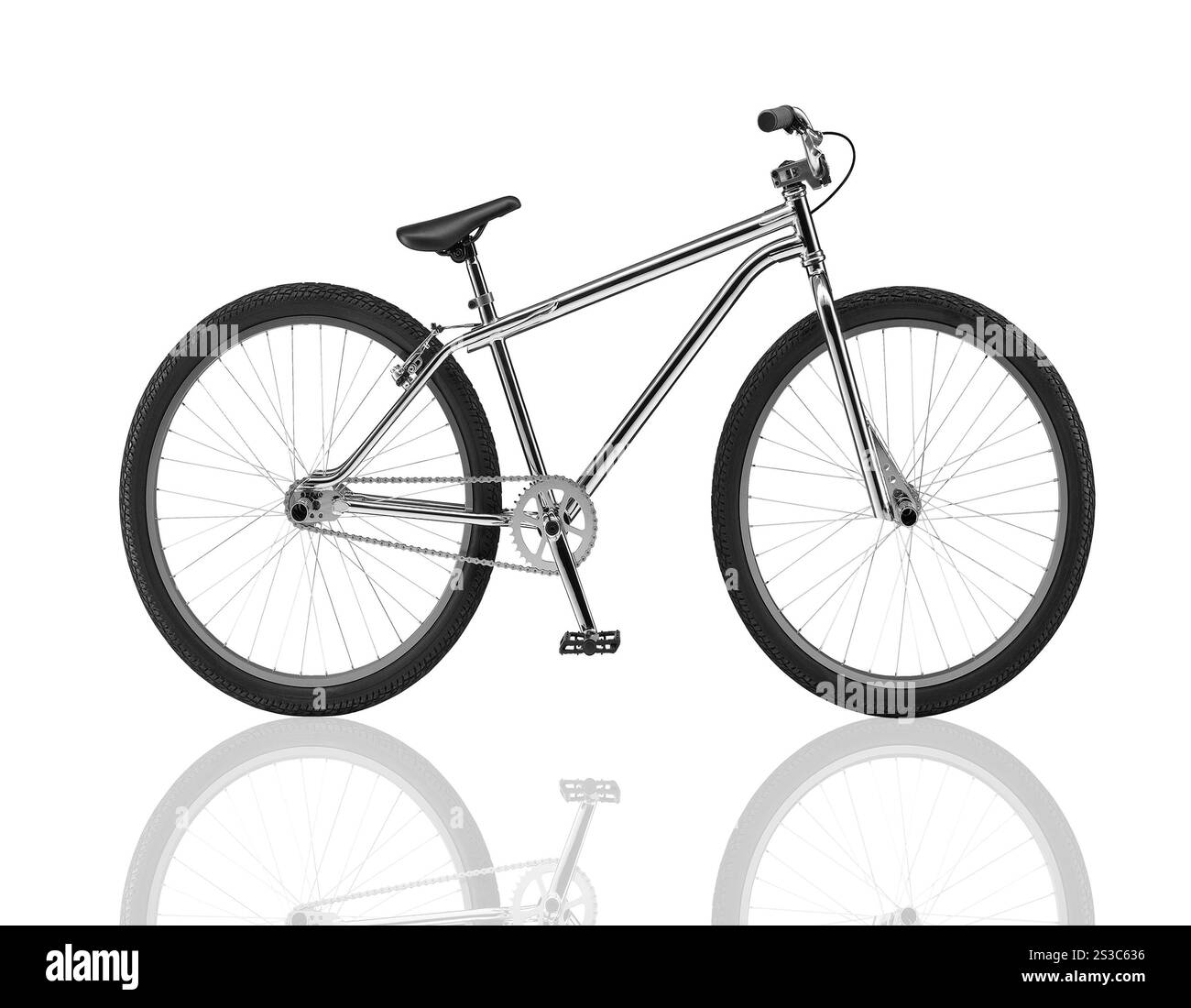 Fahrrad isoliert auf weißem Hintergrund. Motorrad isoliert Stockfoto Fahrrad isoliert auf weißem Hintergrund. Motorrad isoliert Stockfoto
