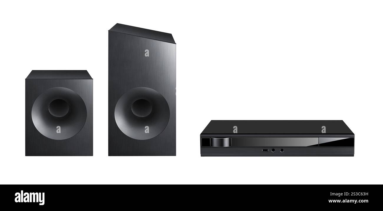 Akustisch isoliert auf weißem Hintergrund. Akustisch Stockfoto