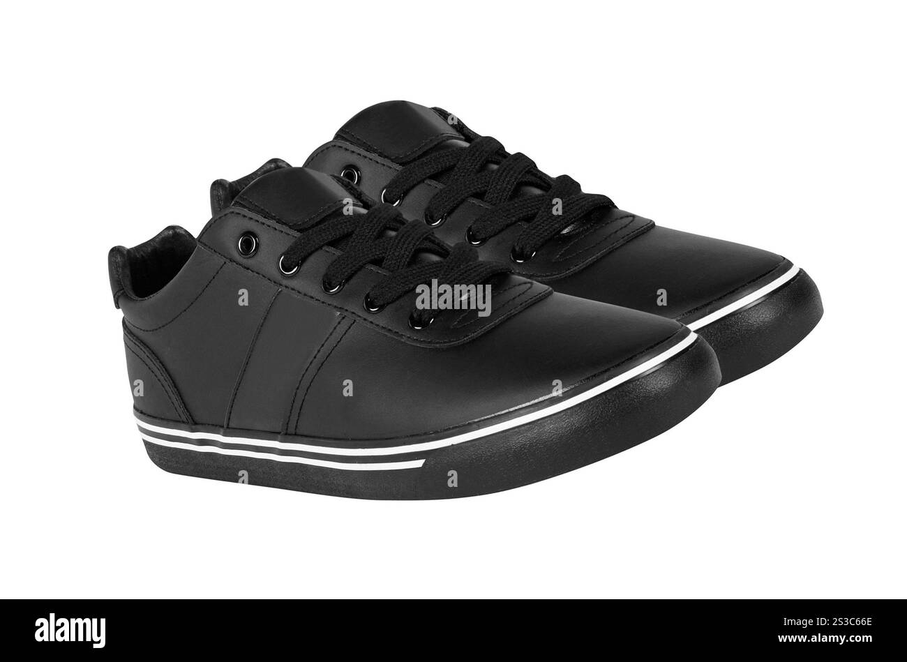 Paar neue Turnschuhe isoliert auf weißem Hintergrund Stockfoto