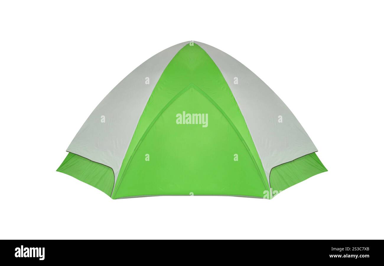 Ein Zelt isoliert auf weiß Stockfoto