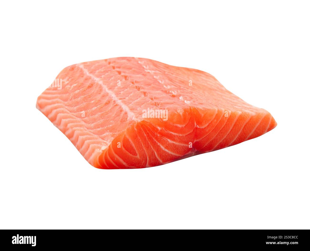 Frisches rotes Fischfilet isoliert. Frisches rotes Fischfilet Stockfoto