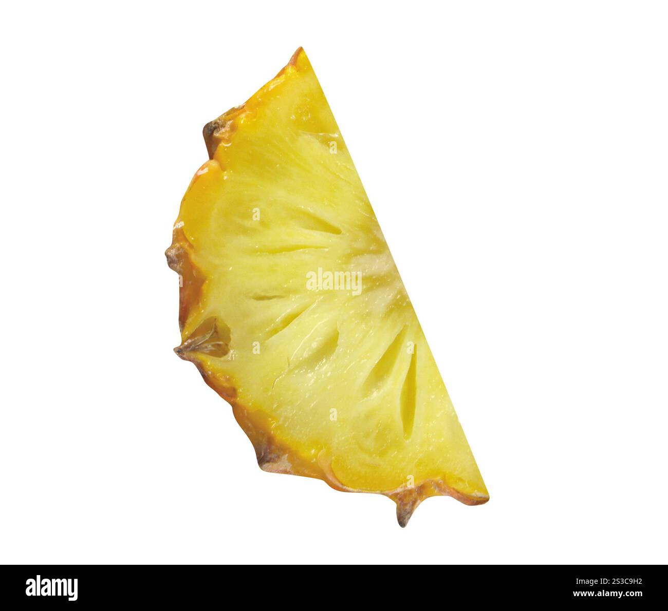 Ananasfruchtscheibe isoliert Stockfoto