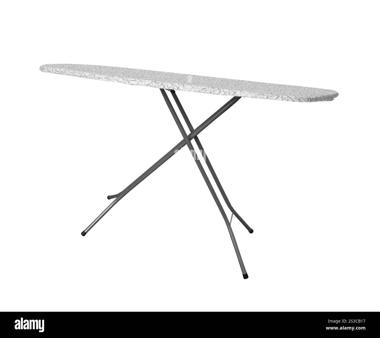 Nahaufnahme des Bügelwerkzeugs auf weißem Hintergrund Stockfoto