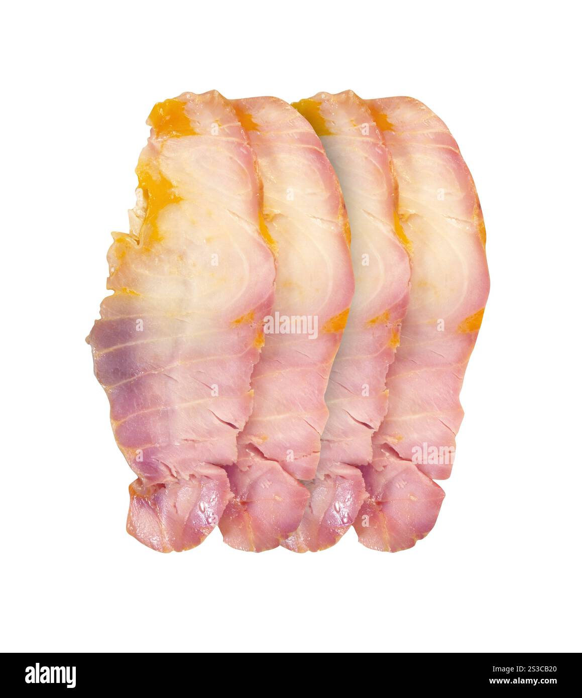 Fischfilet isoliert auf weißem Stockfoto