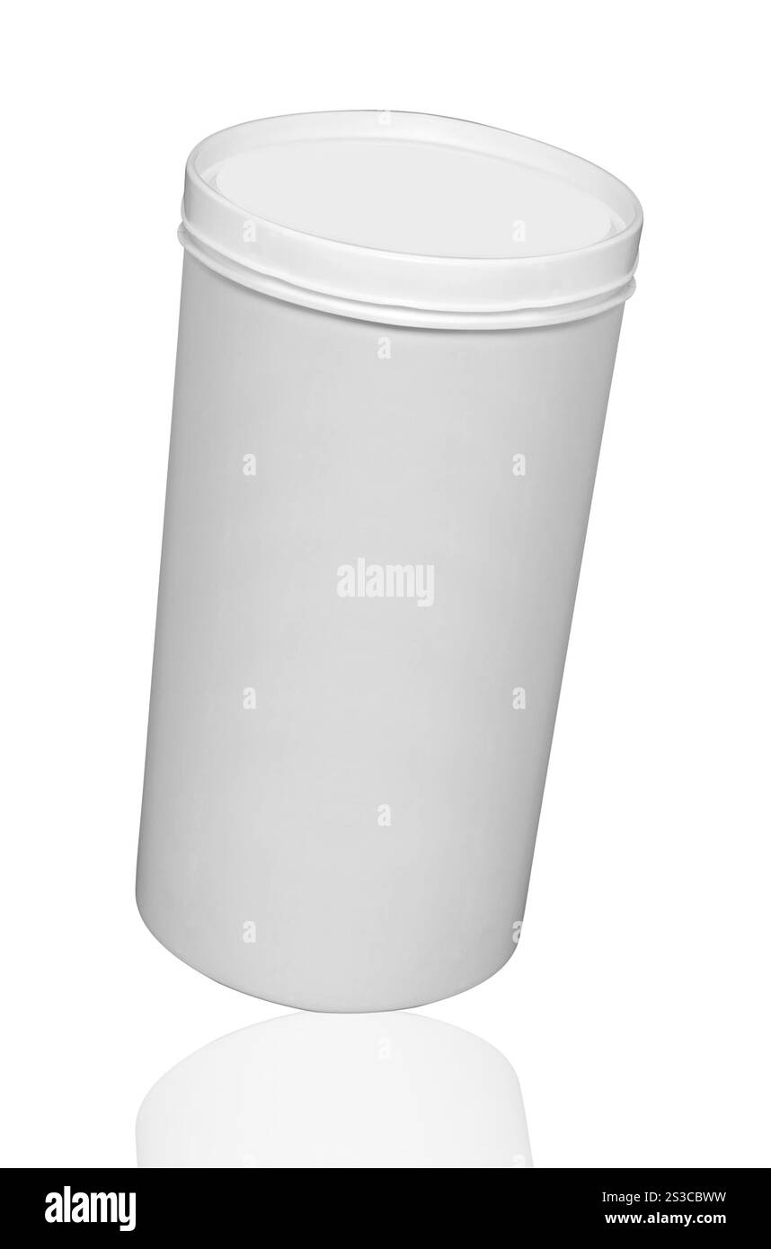 Weißer Reisebecher, Kaffeetasse Stockfoto