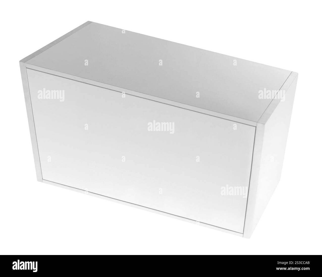 Weißer Schrank isoliert auf weiß Stockfoto