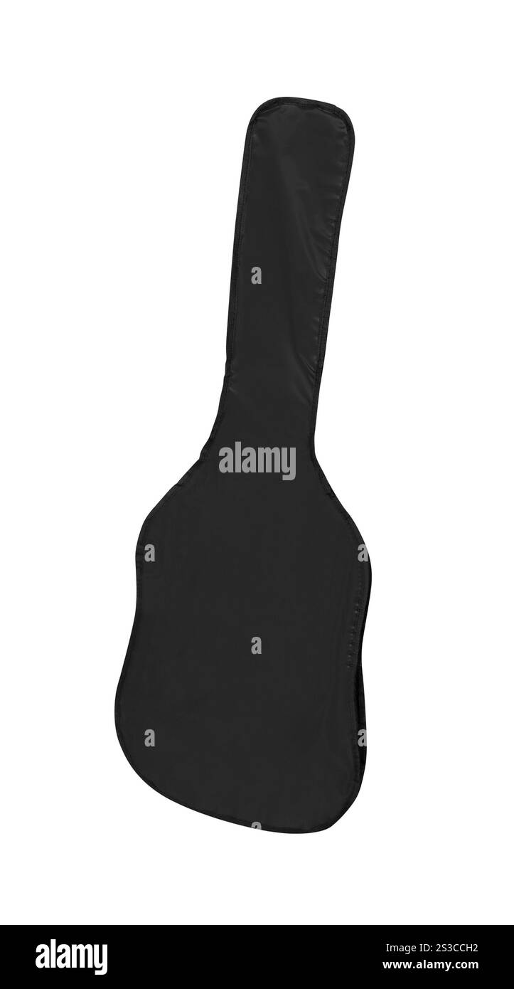 Gitarrengehäuse isoliert auf weiß Stockfoto