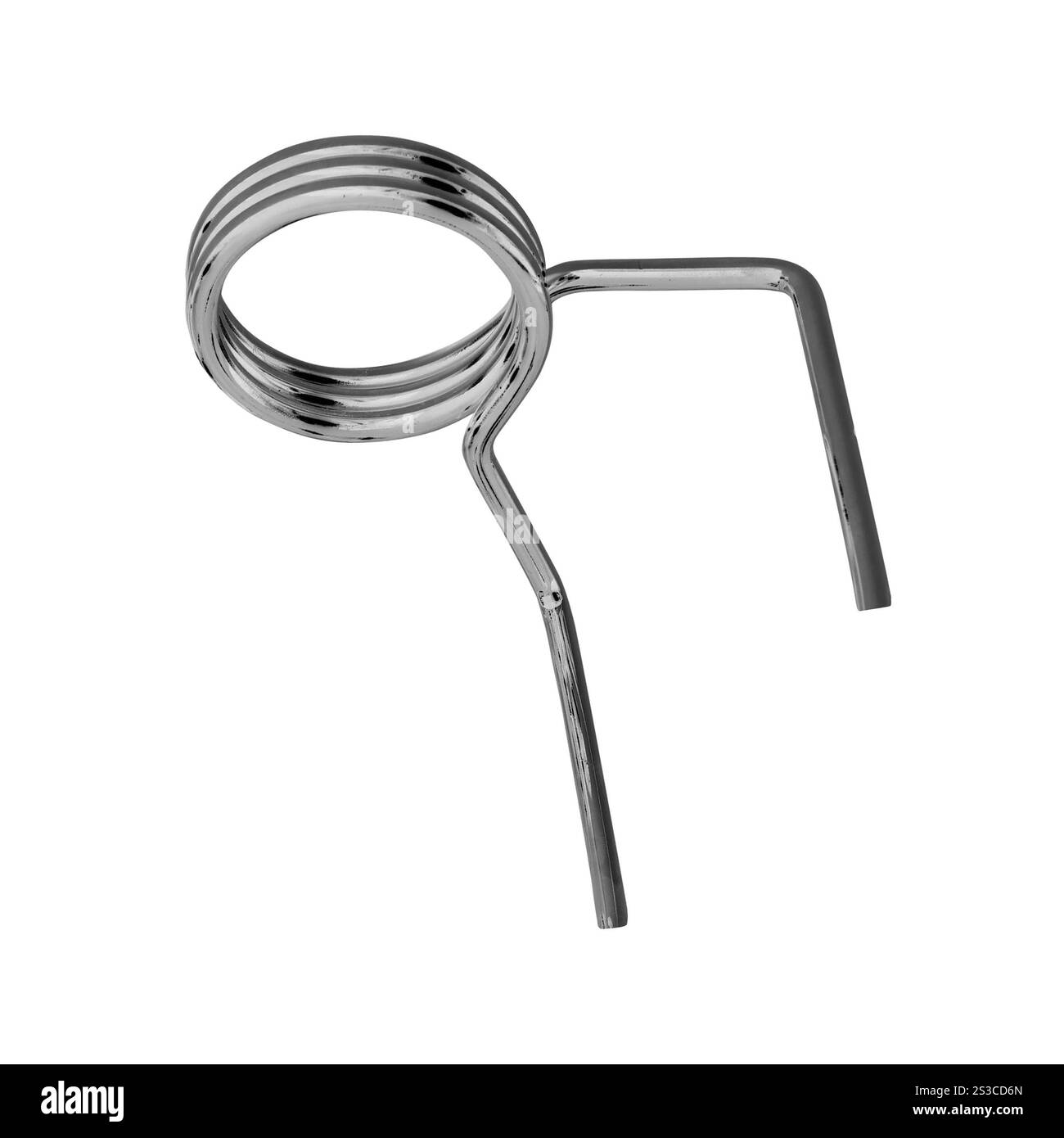 Klemme, isoliert auf weiss Stockfoto