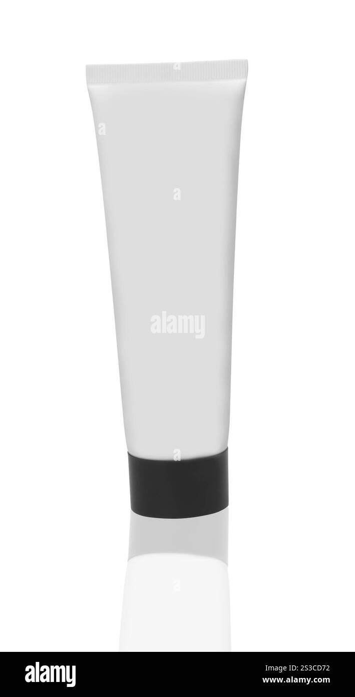 Weiße Röhre isoliert Stockfoto