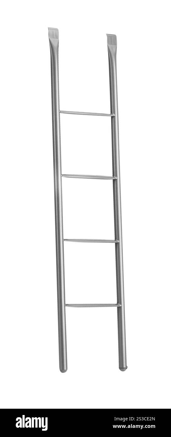 Gerade Treppe isoliert auf weiß Stockfoto Gerade Treppe isoliert auf weiß Stockfoto