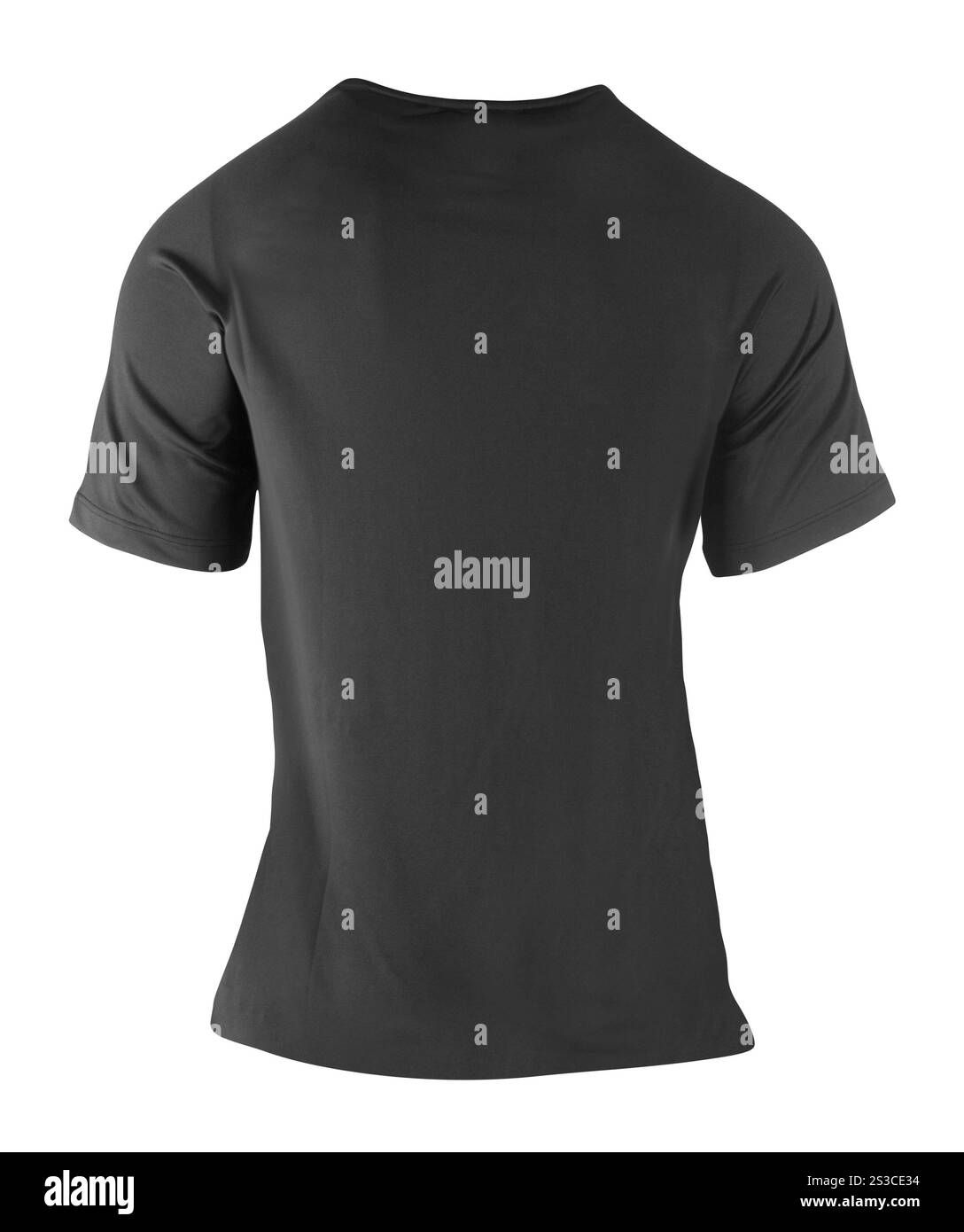 Schwarzes Baumwoll-T-Shirt isoliert Stockfoto