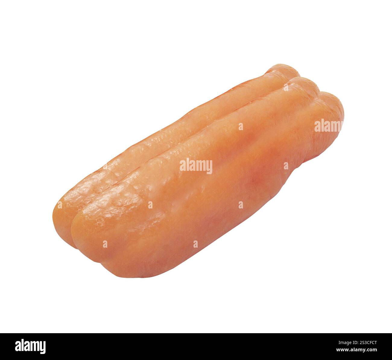 Roter Fisch auf weißem Hintergrund Stockfoto