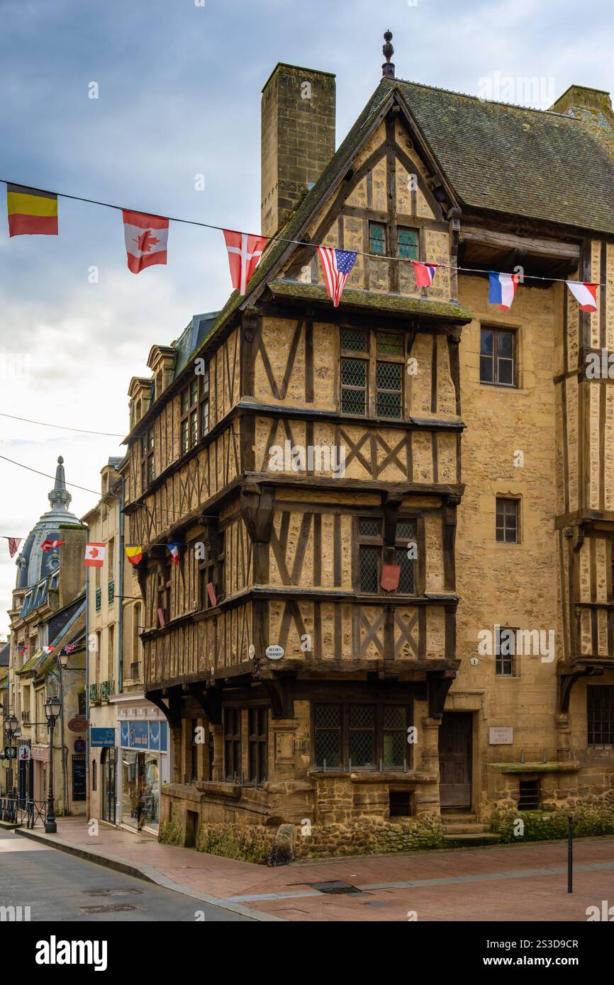 Fachwerkhaus, Bayeux, Normandie, Frankreich Stockfoto