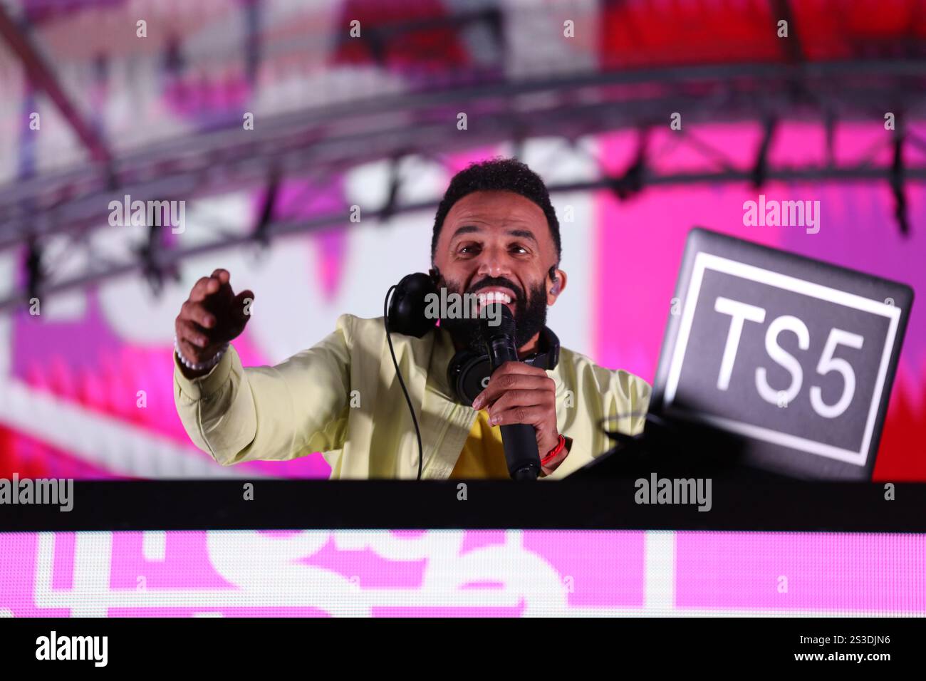 Craig David präsentiert: TS5 Manchester auf dem Barton Aerodrome Manchester am Freitag, den 14. Juli 2023 Stockfoto
