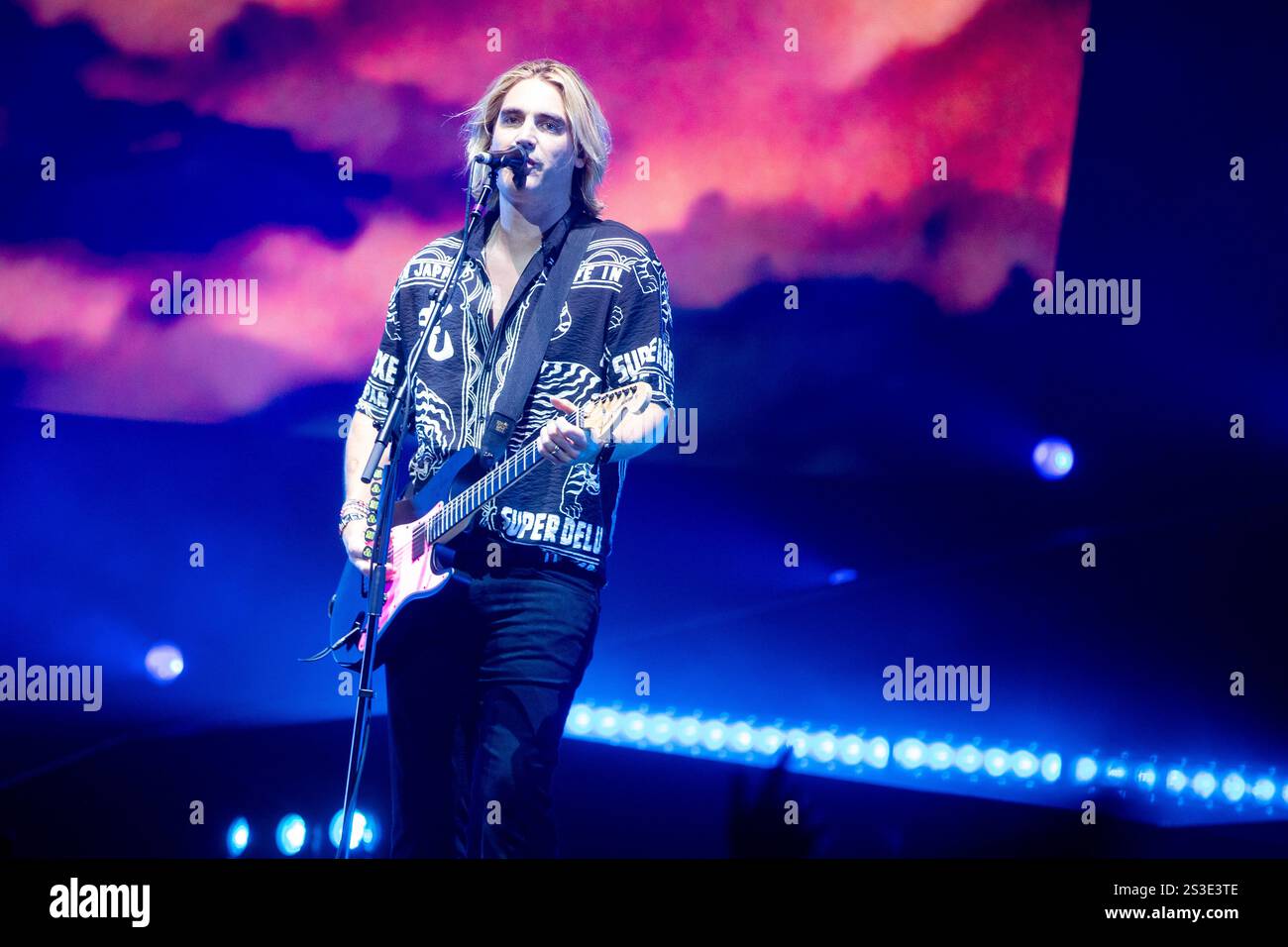 Charlie Simpson von Busted tritt am 10. September 2023 in London in der O2 Arena auf Stockfoto