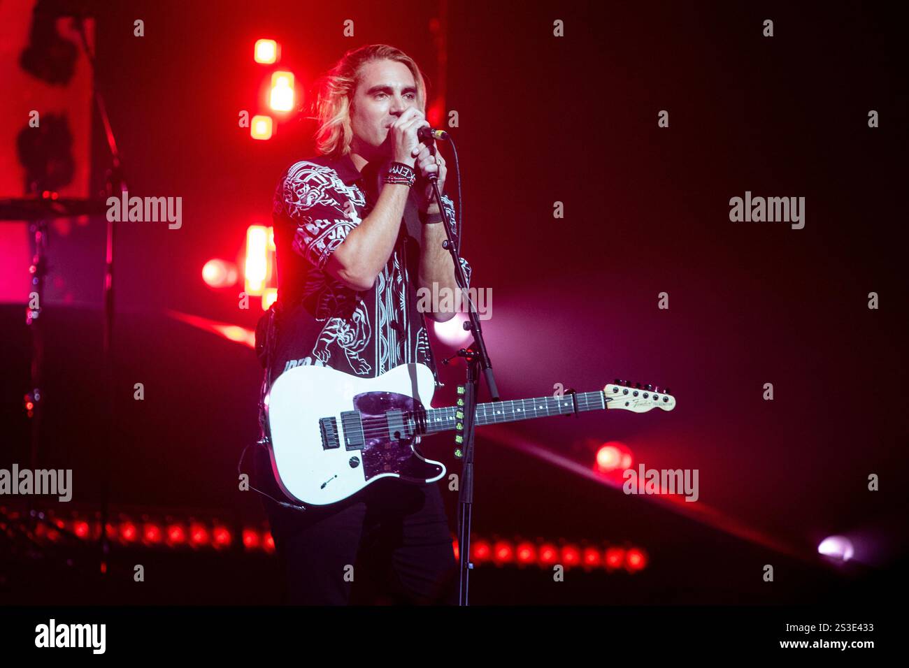 Charlie Simpson von Busted tritt am 10. September 2023 in London in der O2 Arena auf Stockfoto