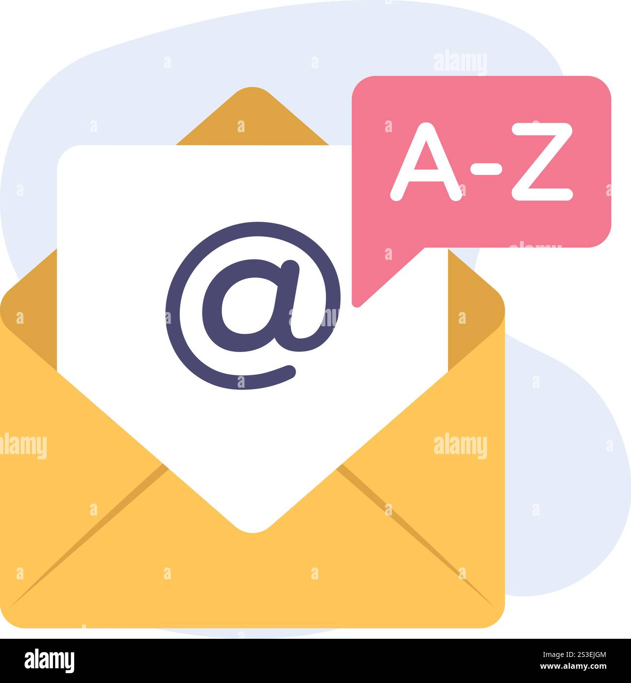 Newsletter E-Mail Auto Translator Konzept, Notary Public Mail Vektor Icon Design, internationaler Tag der Sprache Symbol, sprachliche Vielfalt Zeichen, Bili Stock Vektor