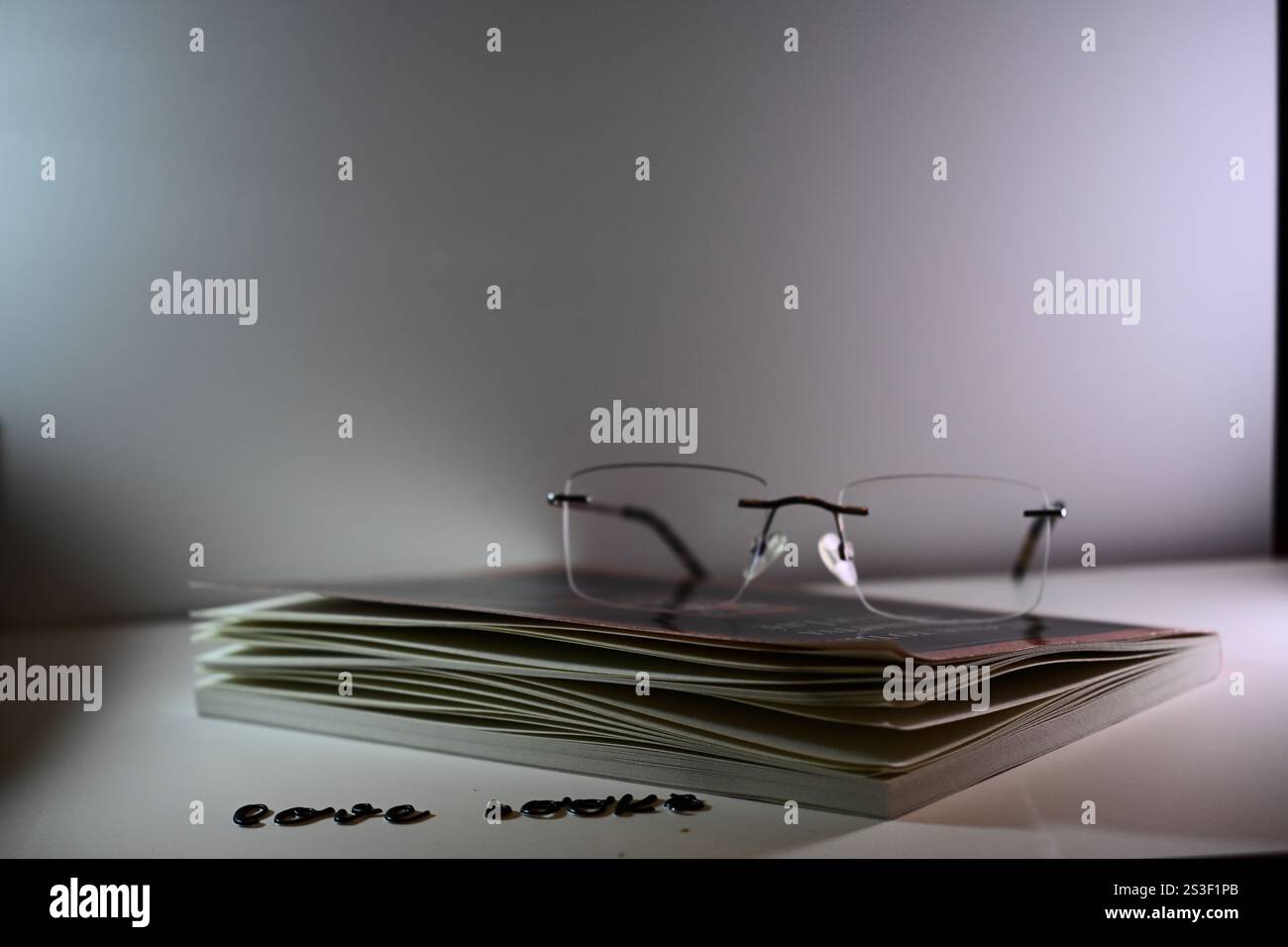 Buch-Liebhaber-Konzept, Lesen und die Liebe zum Buch-Konzept Stockfoto