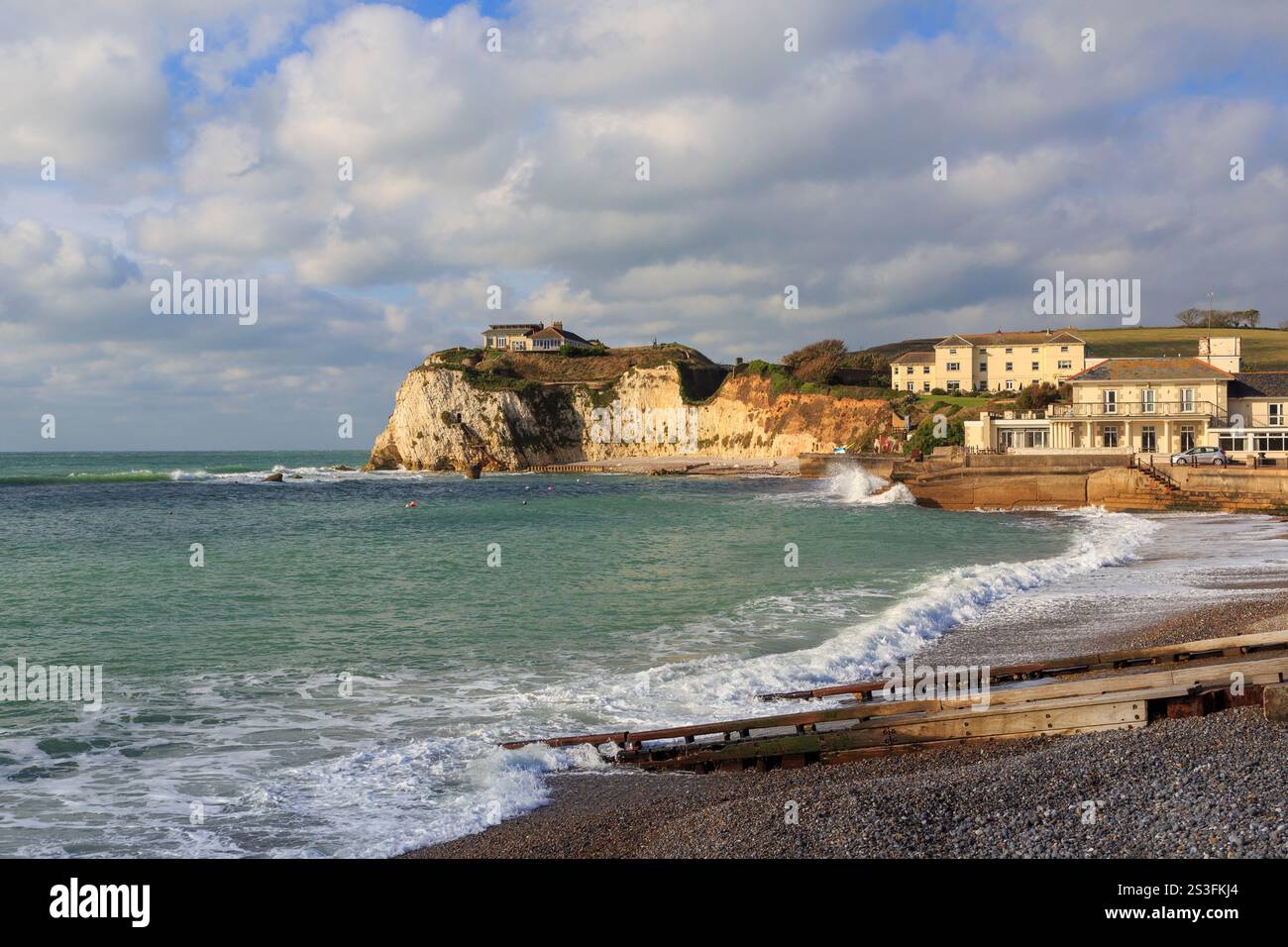 Süßwasserstrand, Isle of Wight, England, Großbritannien Stockfoto