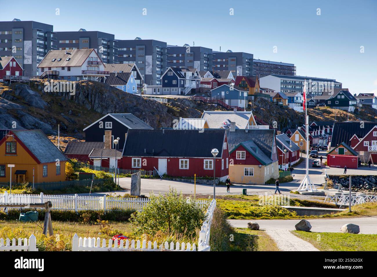Grönlands Hauptstadt Nuuk Stockfoto