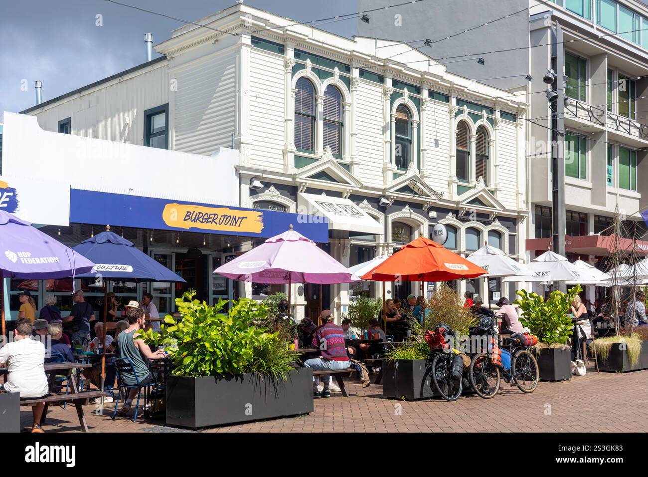 Das Vic Public House, Trafalgar Street, Nelson City (Whakatū), Nelson Region, Südinsel, Neuseeland Stockfoto