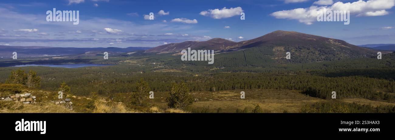 Panorama des Cairn Gorm Area, Schottland, Vereinigtes Königreich Schottland Stockfoto