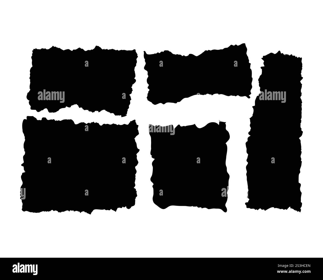 Kreative Fotocollage-Vorlage mit überlappenden leeren Rahmen auf blauem Hintergrund für modernes Design Stock Vektor