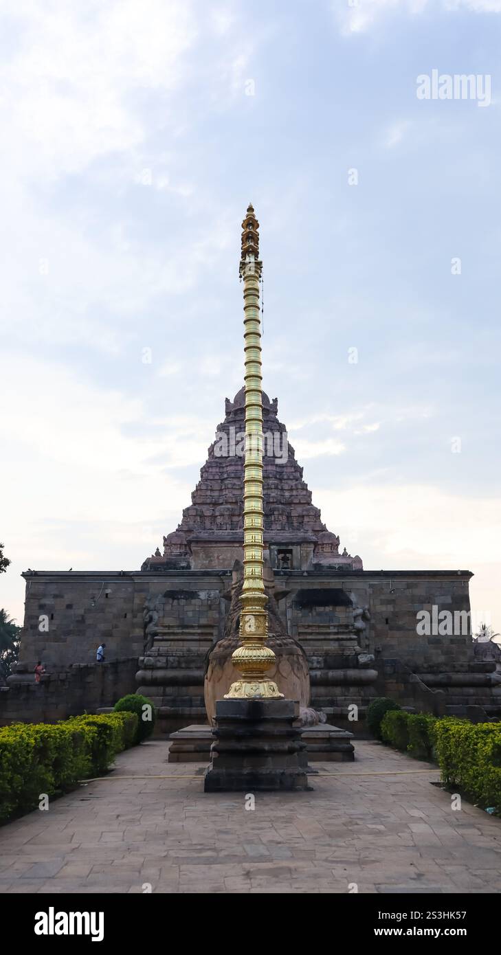 Bridhadischwara-Tempel, UNESCO-Weltkulturerbe, Thanjavur, Tamil Nadu, Indien, Chola-Dynastie-Denkmal aus dem 10. Jahrhundert. Stockfoto