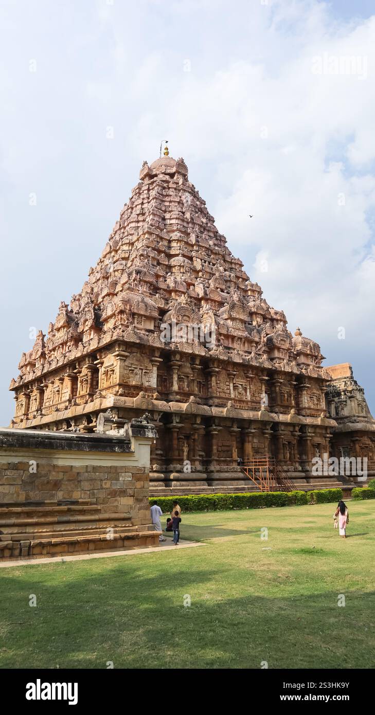 Bridhadeeshwara-Tempel, UNESCO-Weltkulturerbe, Thanjavur (Tanjore), Tamil Nadu, Indien, Stockfoto