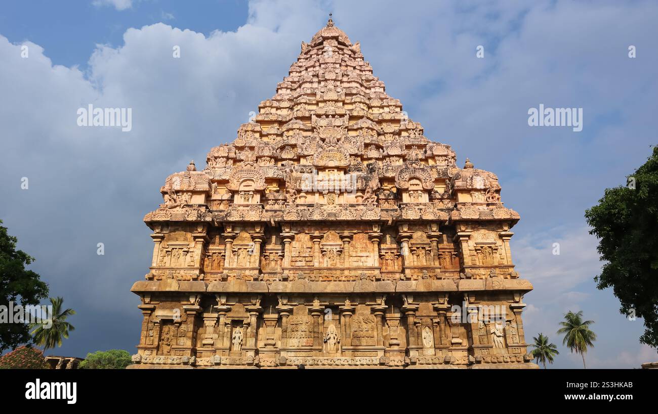Bridhadeeshwara-Tempel, UNESCO-Weltkulturerbe, Thanjavur (Tanjore), Tamil Nadu, Indien, Stockfoto