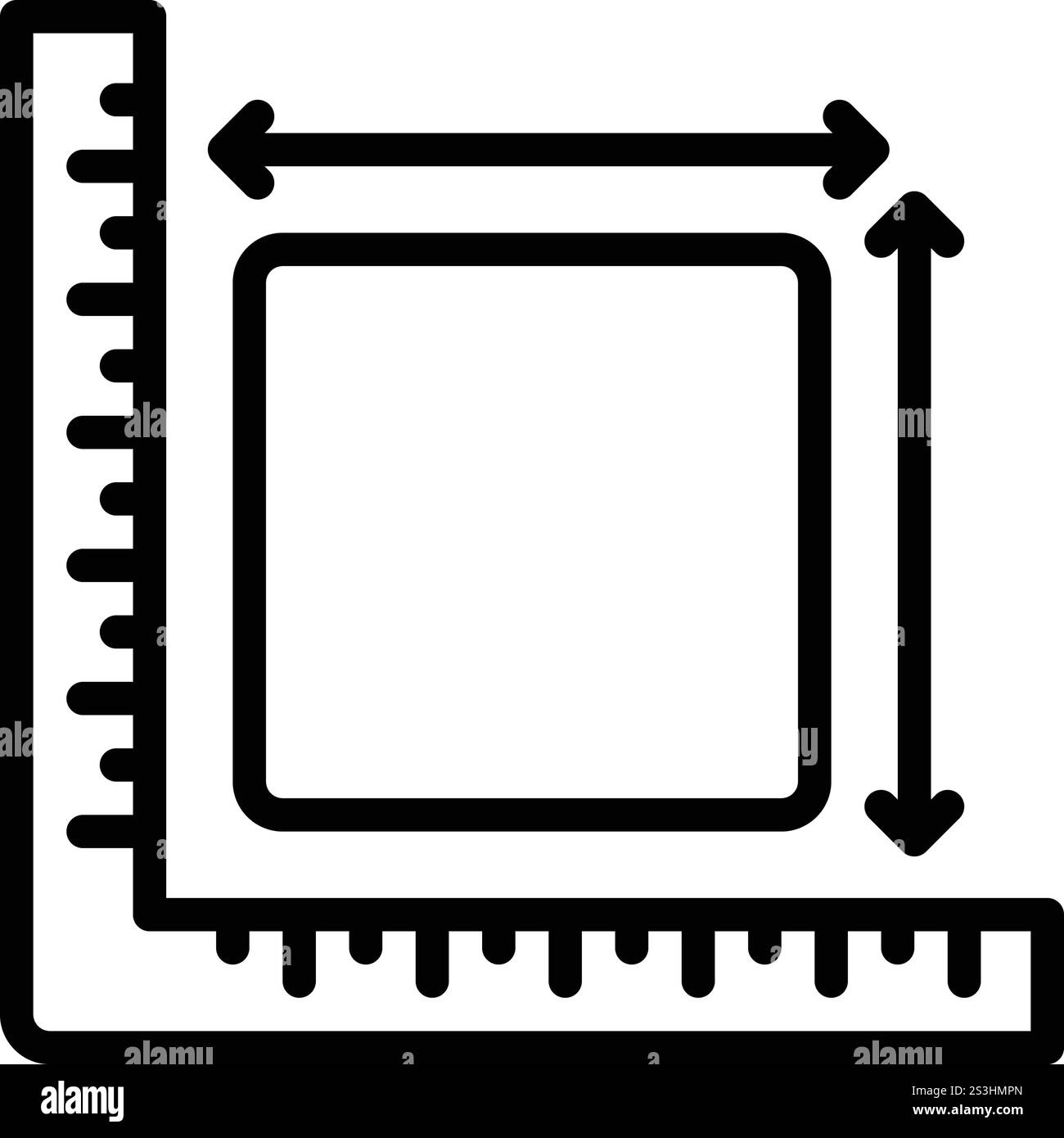 Symbol für Messung, Lineal Stock Vektor