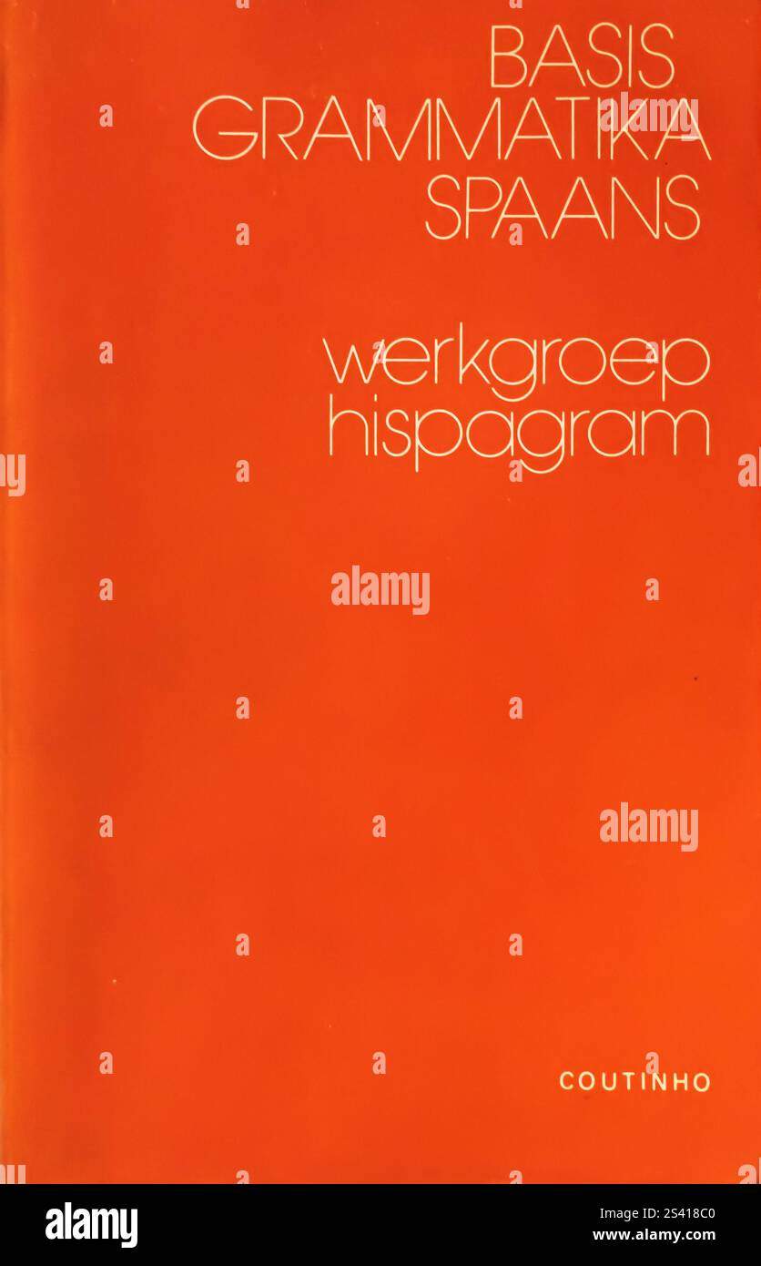 Oefeningen bij de Basisgrammatika Spaans Werkgroep Hispagram - Spanische Grammatik, niederländische Ausgabe Stockfoto