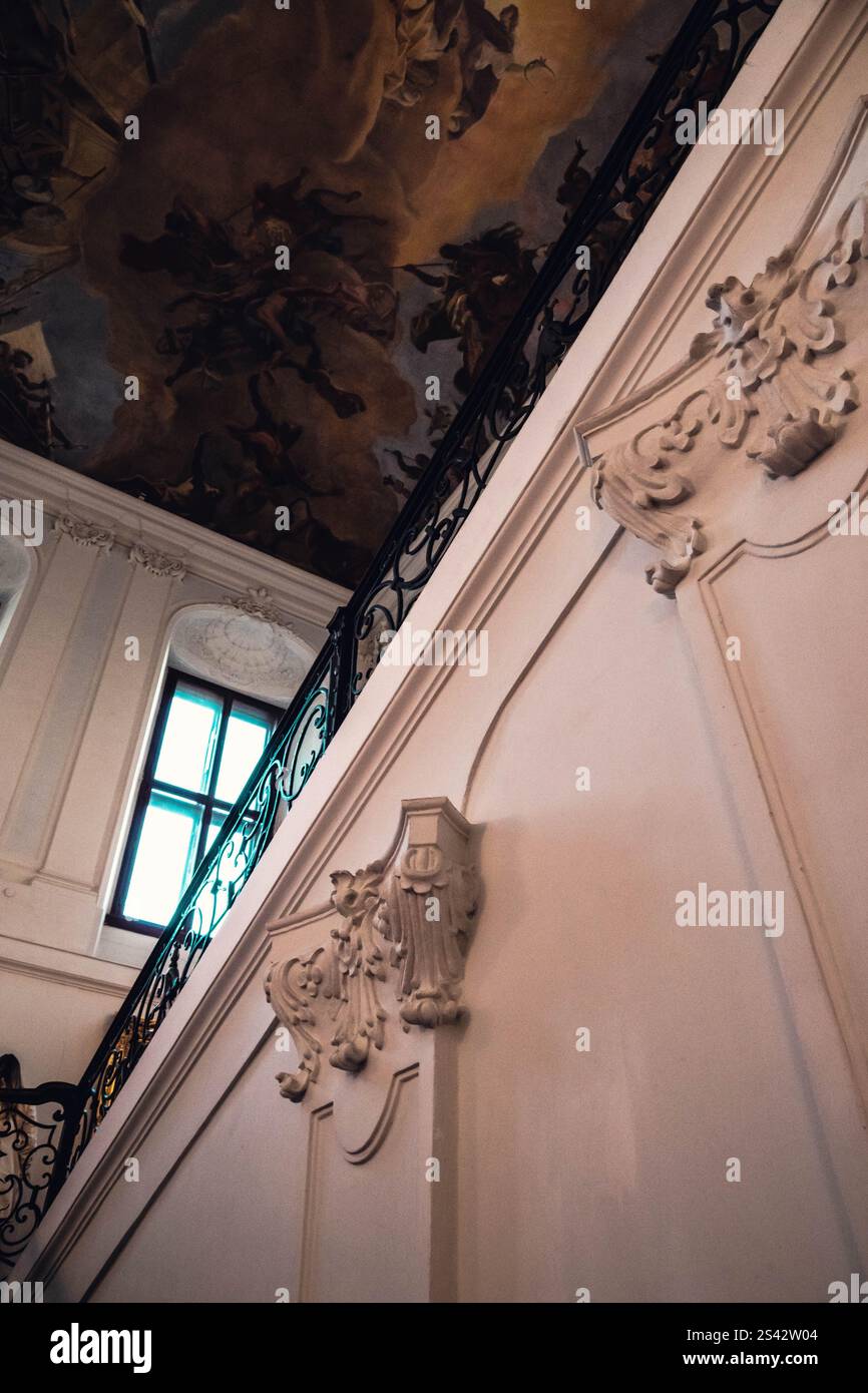 Treppe eines Schlosses Stockfoto