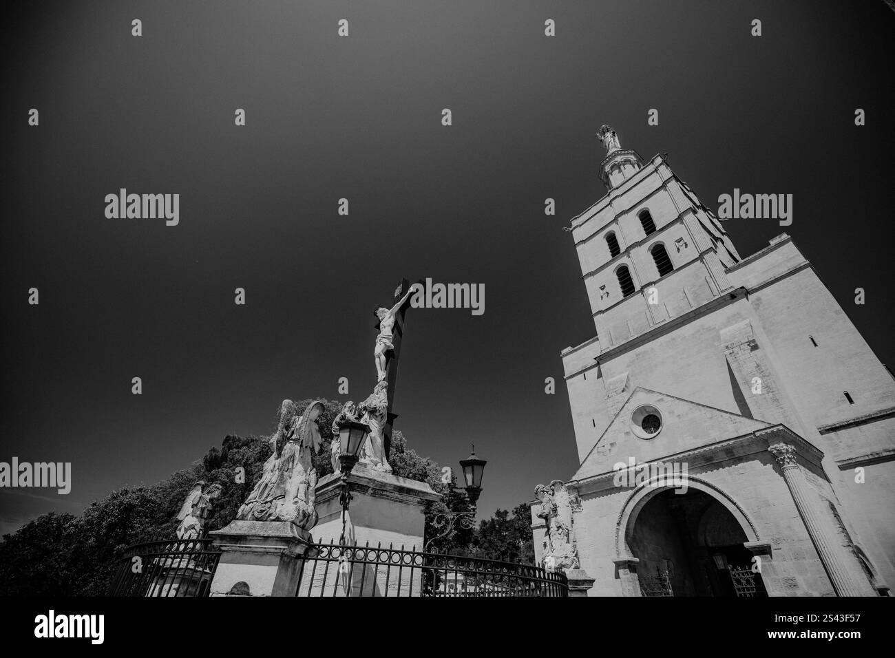 Papstpalast in Avignon Stockfoto