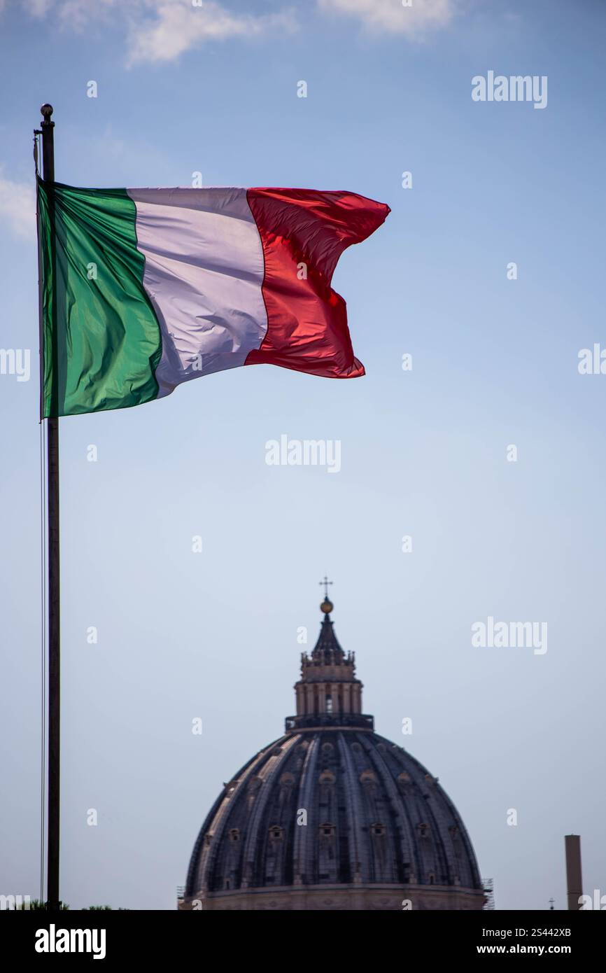 Italienische Flagge Stockfoto